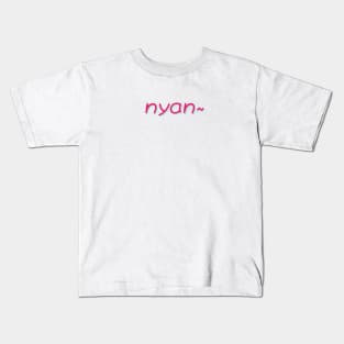 nyan~ red text Kids T-Shirt